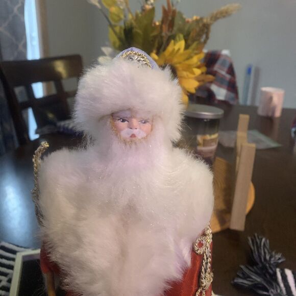 Vintage SANTA Clause Figure  10.5 inch Christmas Decorations - Made in Russia - Picture 2 of 7